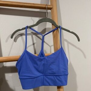 Lululemon Flow Y Nulu Bra – Blue, Size 8, Lightweight Support